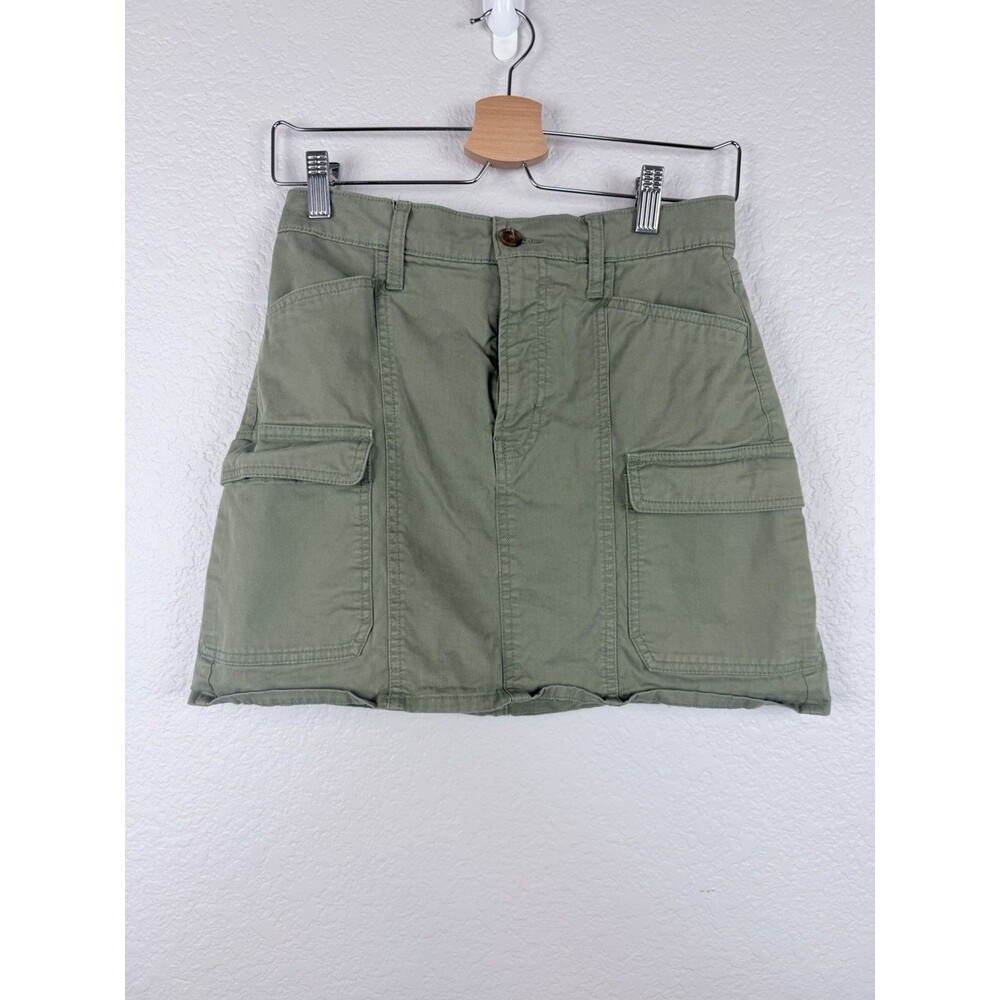 GAP Women's Utility Green Mini Skirt Pockets Size 0